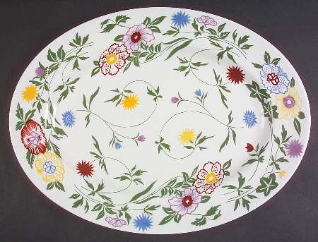 Flourish 15" Oval Serving Platter