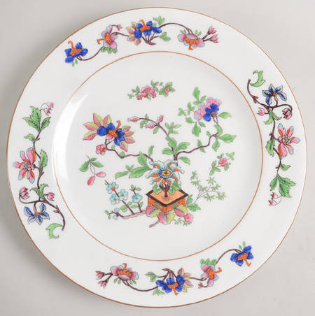 Flower Pot (Brown Trim, Smooth) Chop Plate (Round Platter)