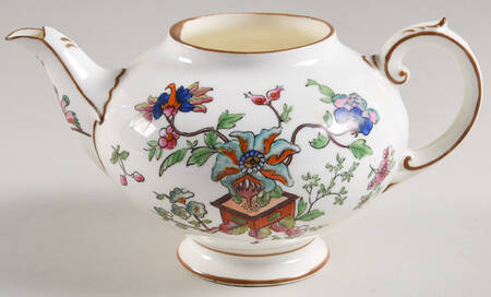 Flower Pot (Brown Trim, Smooth) Teapot No Lid