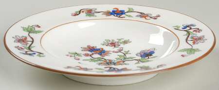 Flower Pot (Brown Trim, Smooth) Rim Cereal Bowl