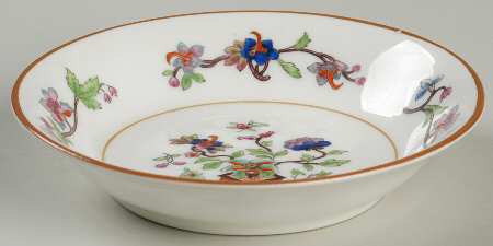Flower Pot (Brown Trim, Smooth) Fruit/Dessert (Sauce) Bowl
