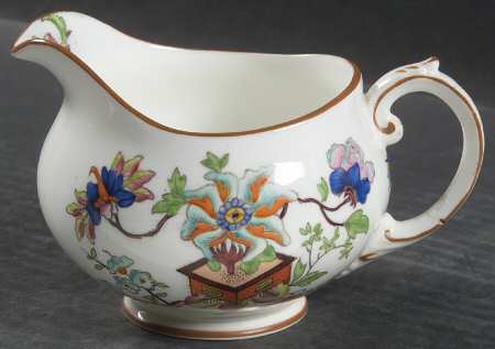 Flower Pot (Brown Trim, Smooth) Creamer
