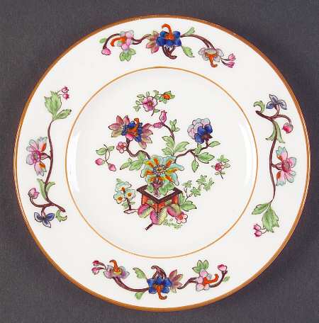 Flower Pot (Brown Trim, Smooth) Bread & Butter Plate