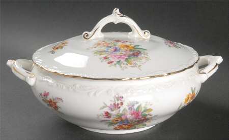 Fragrance (9504, Raised Edge) Round Covered Vegetable