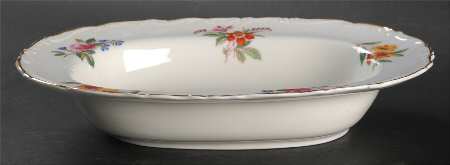 Fragrance (9504, Raised Edge) 9" Oval Vegetable Bowl