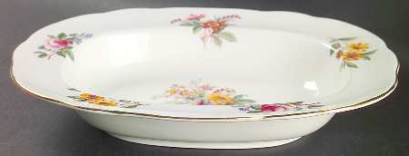 Fragrance (9054, Not Raised, Scalloped) 9" Oval Vegetable Bowl