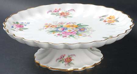 Fragrance (9054, Not Raised, Scalloped) Round Compote (Height X Width)