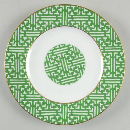 Fretwork Green (Shanghai) Salad Plate