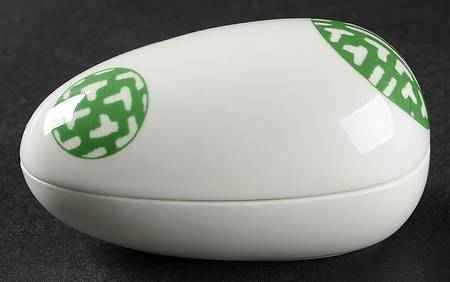 Fretwork Green (Shanghai) Small Egg Box & Lid