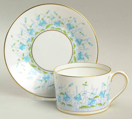 Harebell Turquoise Flat Cup & Saucer Set