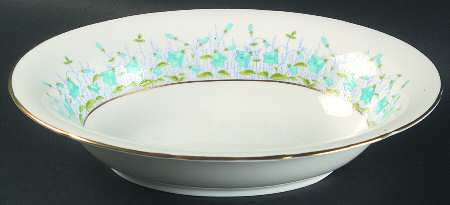 Harebell Turquoise 9" Oval Vegetable Bowl