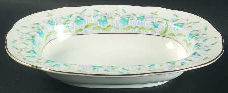 Harebell Turquoise 9" Rectangular Vegetable Bowl