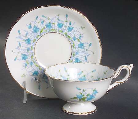 Harebell Turquoise Footed Cup & Saucer Set