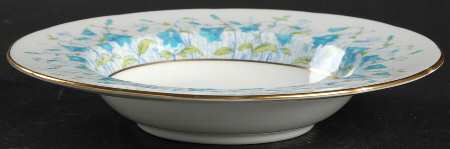 Harebell Turquoise Rim Soup Bowl