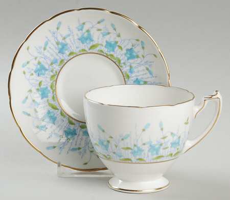 Harebell Turquoise Footed Cup & Saucer Set