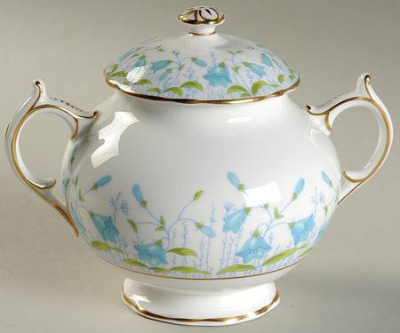 Harebell Turquoise Sugar Bowl & Lid