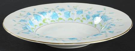 Harebell Turquoise Rim Soup Bowl
