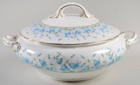 Harebell Turquoise Round Covered Vegetable