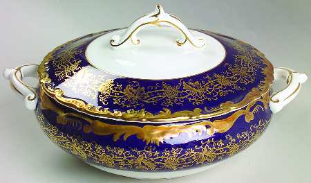 Hazelton Cobalt Blue Round Covered Vegetable