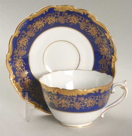 Hazelton Cobalt Blue Footed Cup & Saucer Set by Coalport