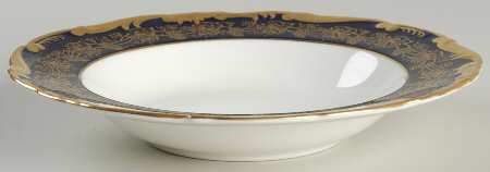 Hazelton Cobalt Blue Rim Soup Bowl