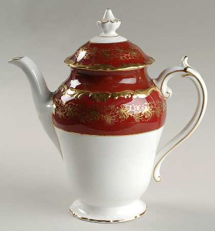 Hazelton Maroon Mini Coffee Pot & Lid