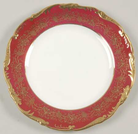 Hazelton Maroon Luncheon Plate