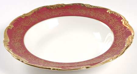Hazelton Maroon Large Rim Soup Bowl