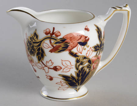 Hong Kong (New Backstamp, Mauve Flowers) Mini Creamer