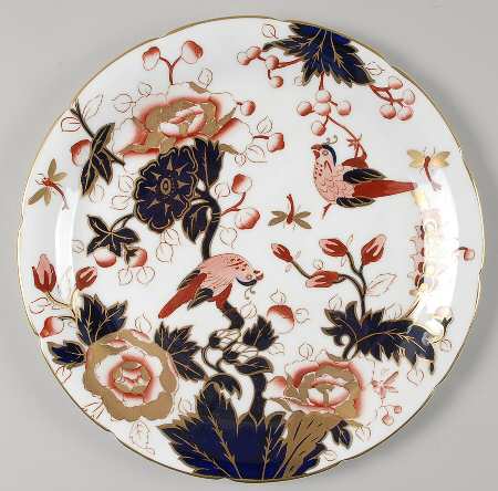 Hong Kong (New Backstamp, Mauve Flowers) Cake Plate