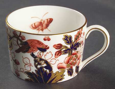 Hong Kong (New Backstamp, Mauve Flowers) Flat Cup