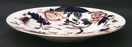 Hong Kong (New Backstamp, Mauve Flowers) Large Rim Soup Bowl