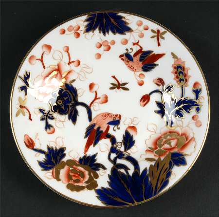 Hong Kong (Old Backstamp, Rust Flowers) Saucer for Flat Cup