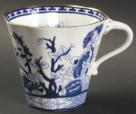 Indian Tree Blue Flat Cup