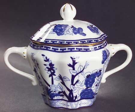 Indian Tree Blue Sugar Bowl & Lid