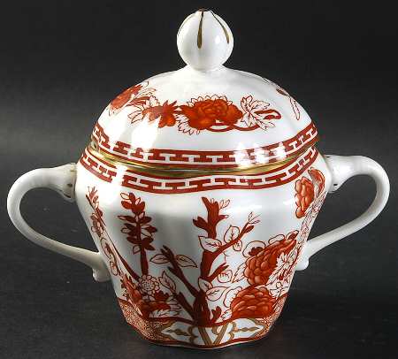 Indian Tree Coral (Scalloped) Sugar Bowl & Lid