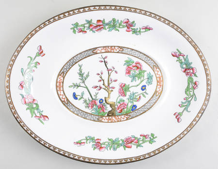 Indian Tree Multicolor (Smooth Edge) Underplate for Oval Tureen