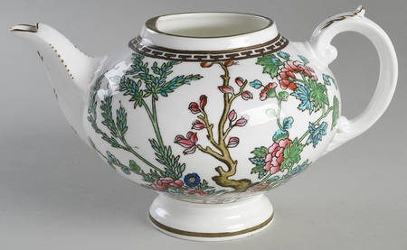 Indian Tree Multicolor (Smooth Edge) Teapot No Lid