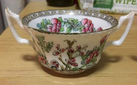 Indian Tree Multicolor (Smooth Edge) Flat Bouillon Cup & Saucer
