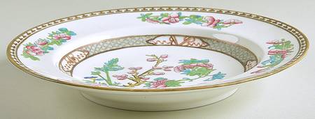 Indian Tree Multicolor (Smooth Edge) Large Rim Soup Bowl