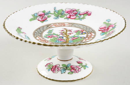 Indian Tree (Beaded) Round Compote (Height X Width)