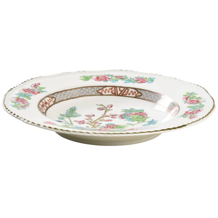 Indian Tree (Beaded) Large Rim Soup Bowl