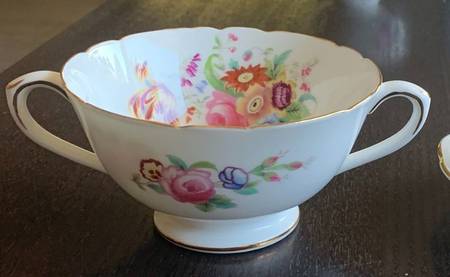 Junetime Footed Cream Soup Bowl