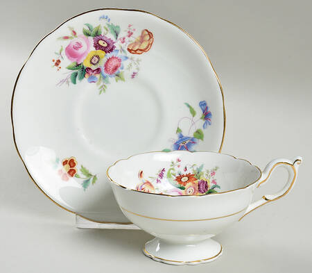 Junetime Footed Cup & Saucer Set
