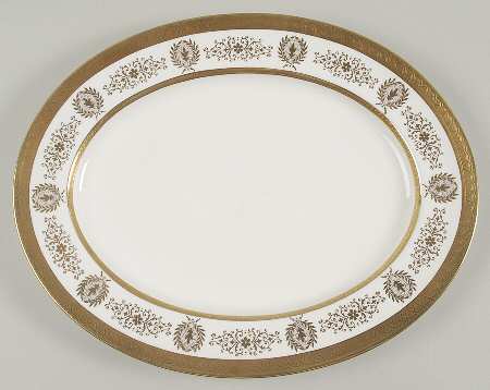 Lady Anne Gold 14" Oval Serving Platter