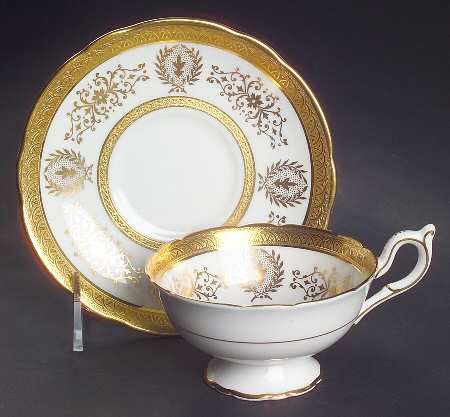 Lady Anne Gold Footed Cup & Saucer Set