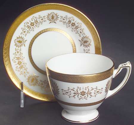 Lady Anne Gold Footed Cup & Saucer Set