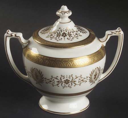 Lady Anne Gold Sugar Bowl & Lid