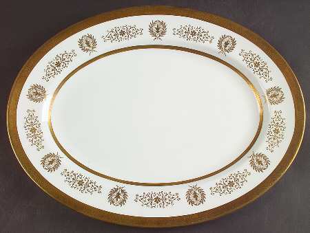 Lady Anne Gold 15" Oval Serving Platter