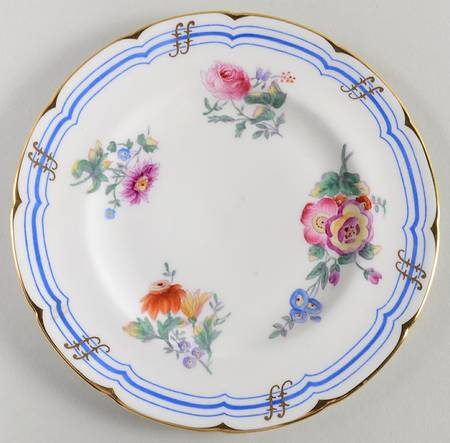 Leighton Sprays (Gold Trim) Dessert/Pie Plate by Coalport